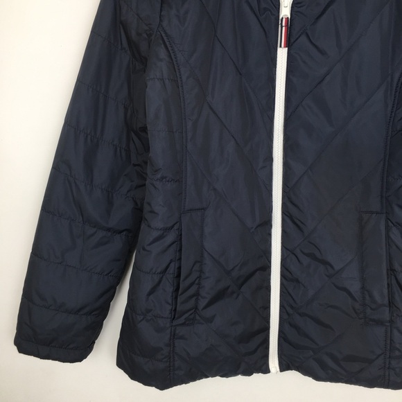 Tommy Hilfiger 3-in-1 All Weather System Jacket Women’s Size Medium Navy Blue - Picture 3 of 11